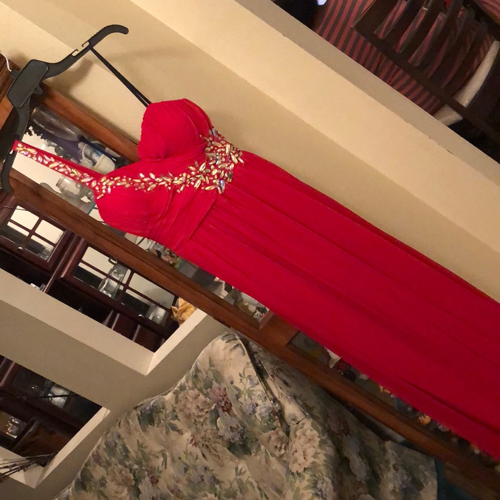 Red formal dresss